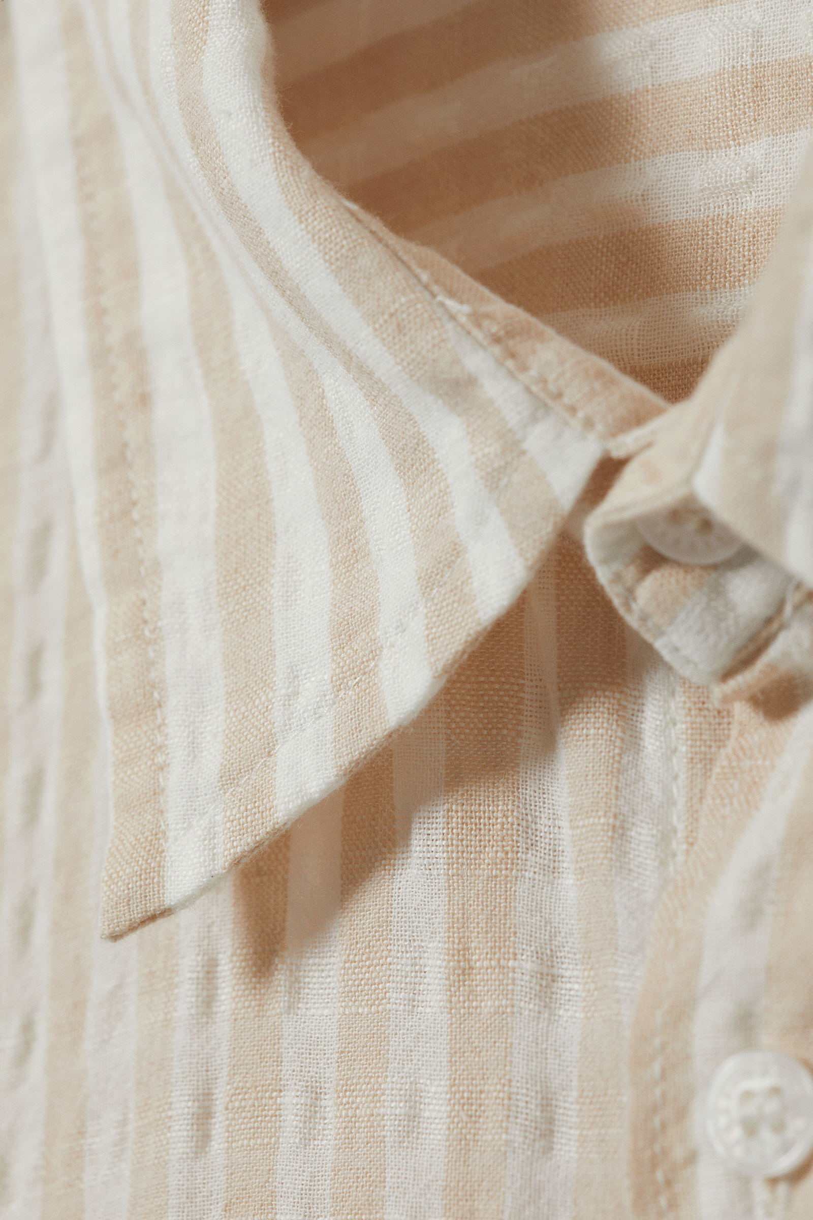 #BEB298 - Oversized Linen Mix Shirt - 2