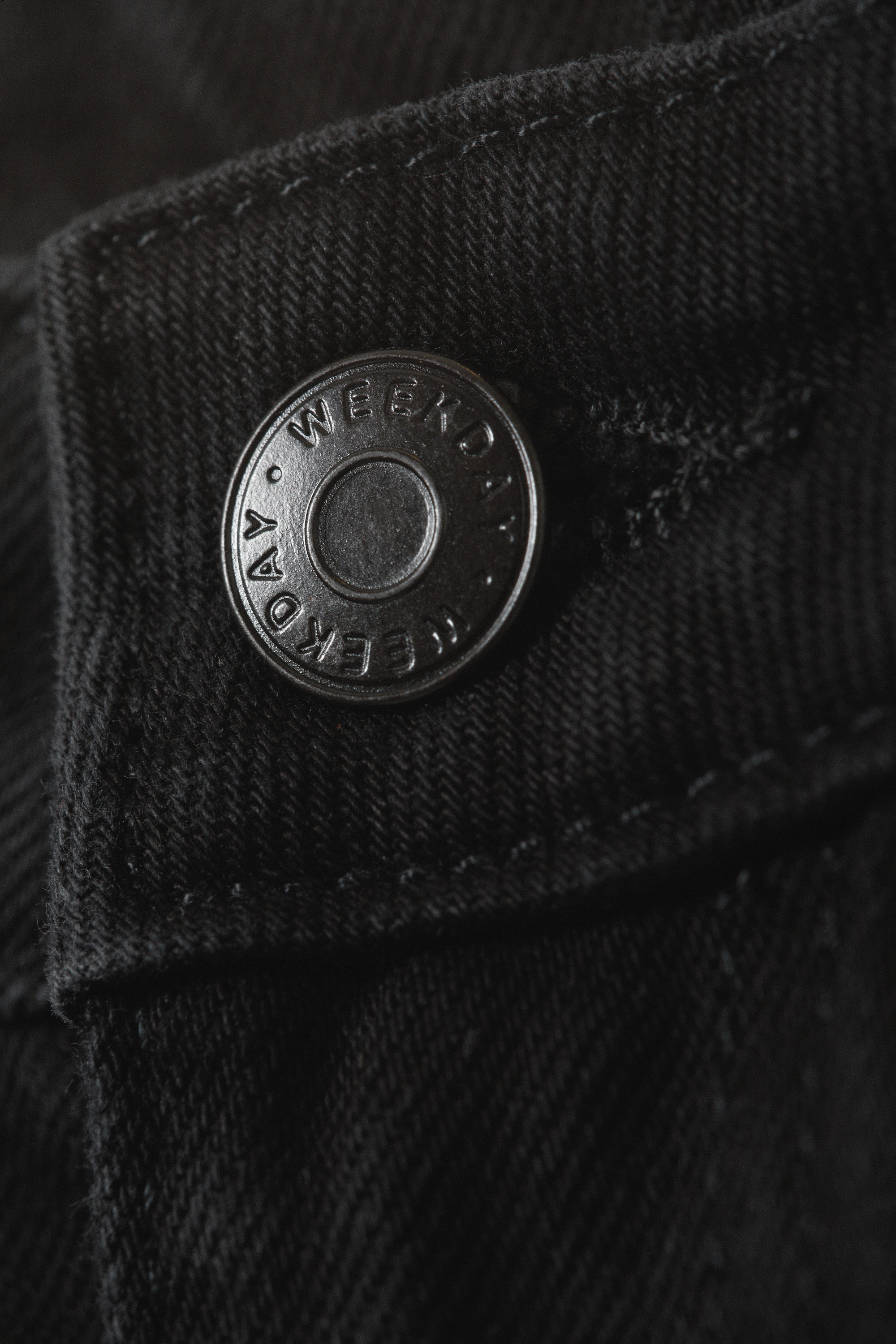 area mid rise loose wide jeans - Black Rinse - Black | Weekday EU
