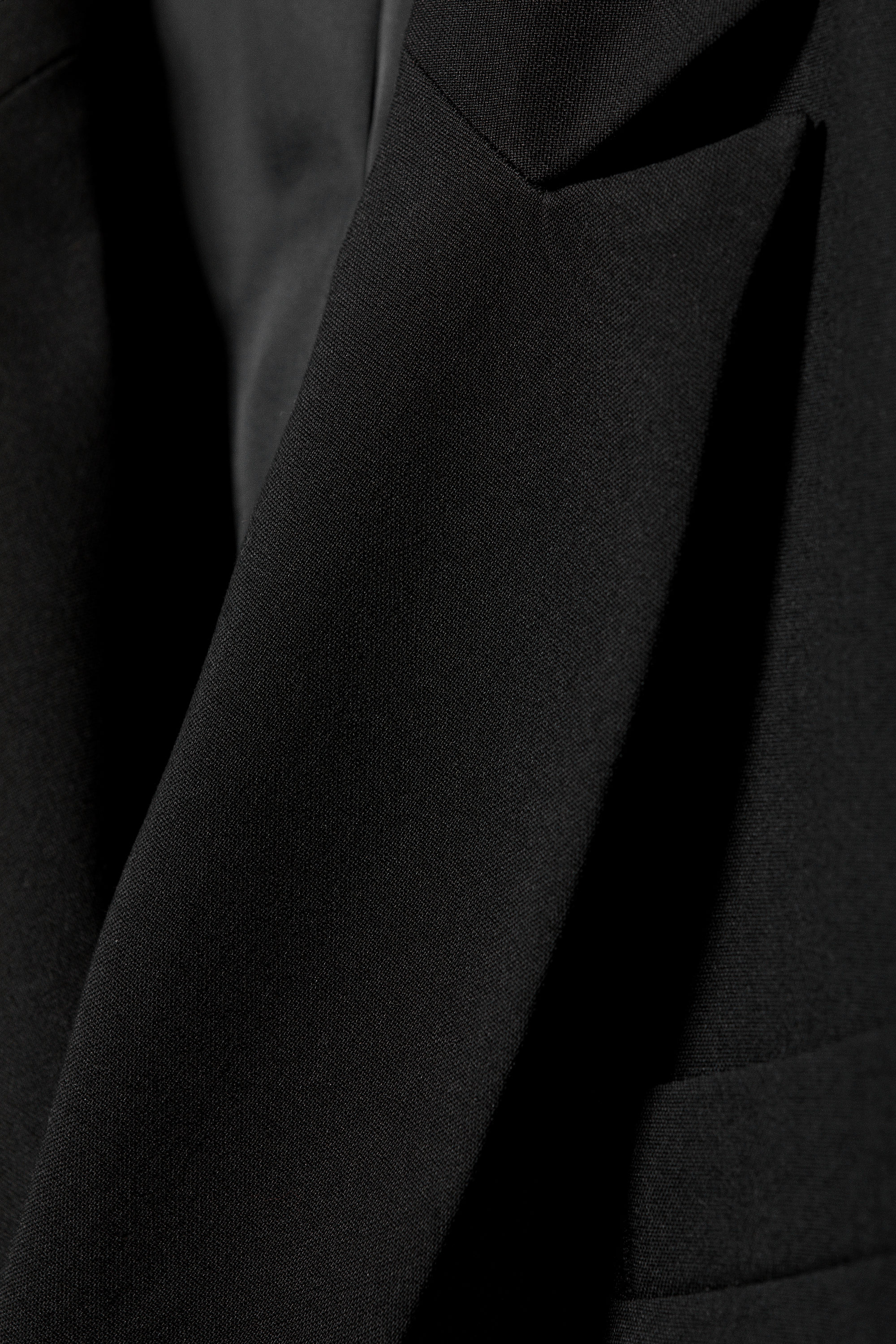 ESSAY Double Tailored Jacket　Black Double Cloth Sashiko Tailored Jacket in Black – Blue Owl