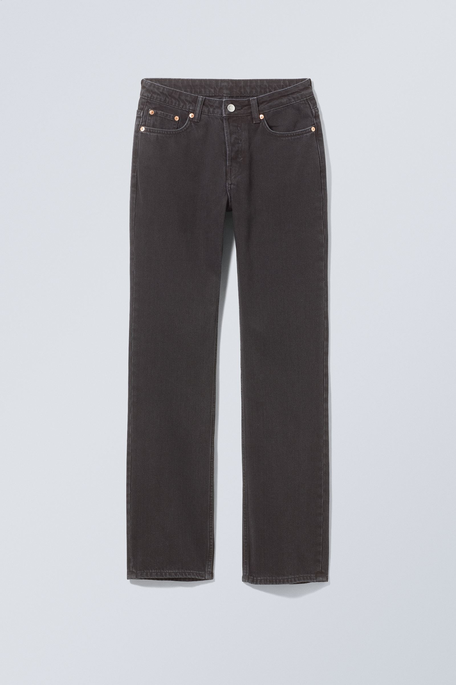 Black lux - Pin Mid Straight Jeans - 5