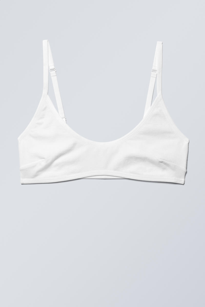 WEEKDAY INEZ SCOOPED COTTON BRALETTE