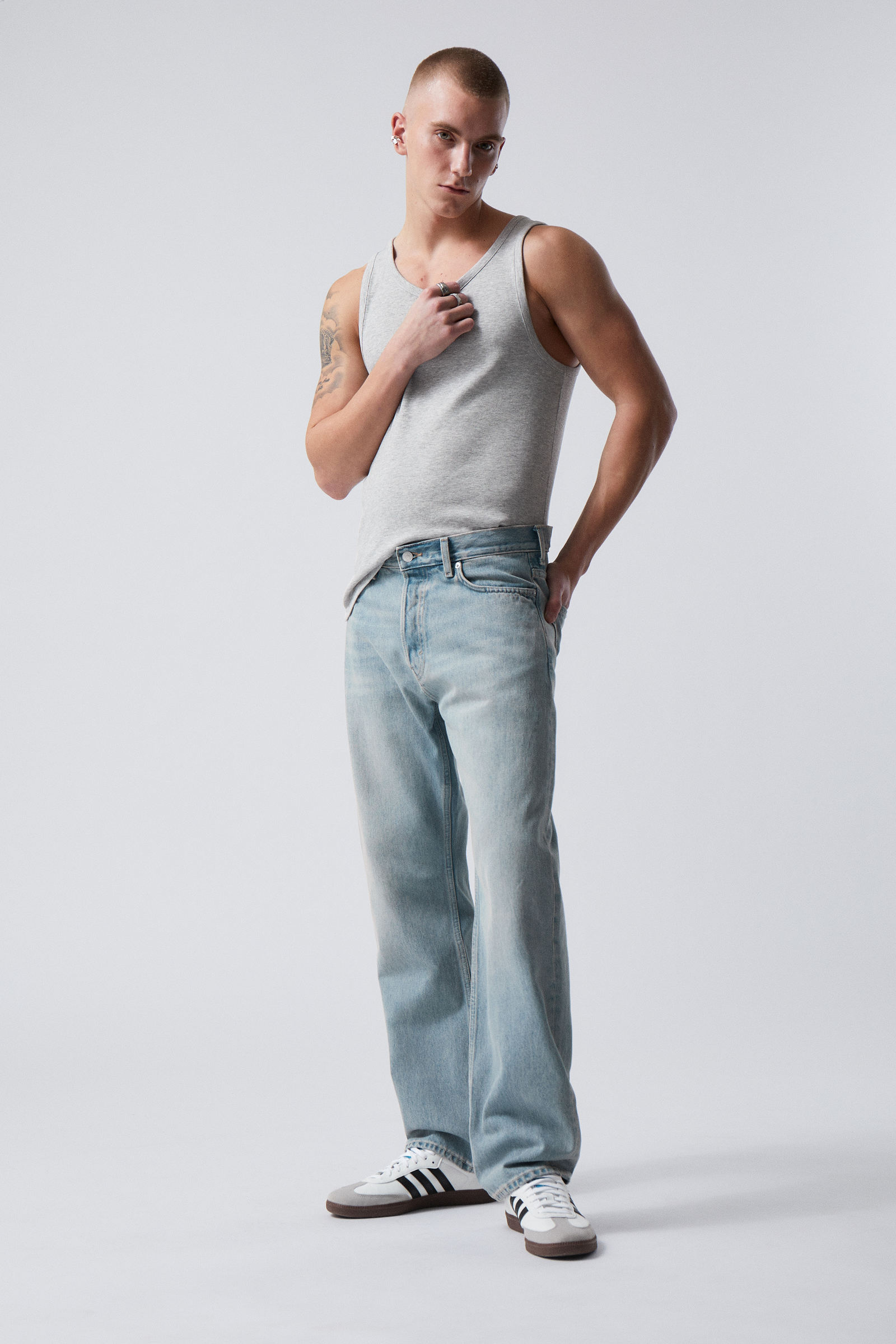 #0000FF - Space Relaxed Straight Jeans - 1
