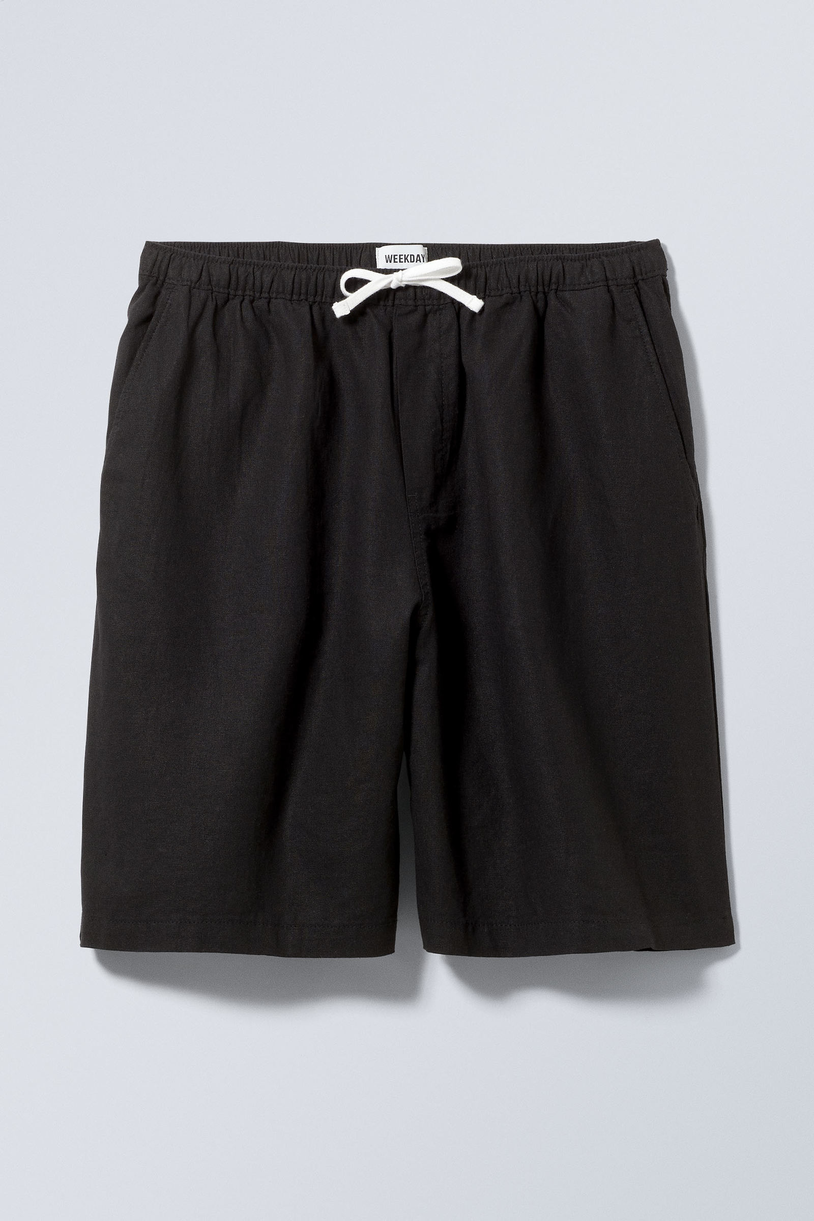 #000000 - Patrik Loose Linen Shorts - 1
