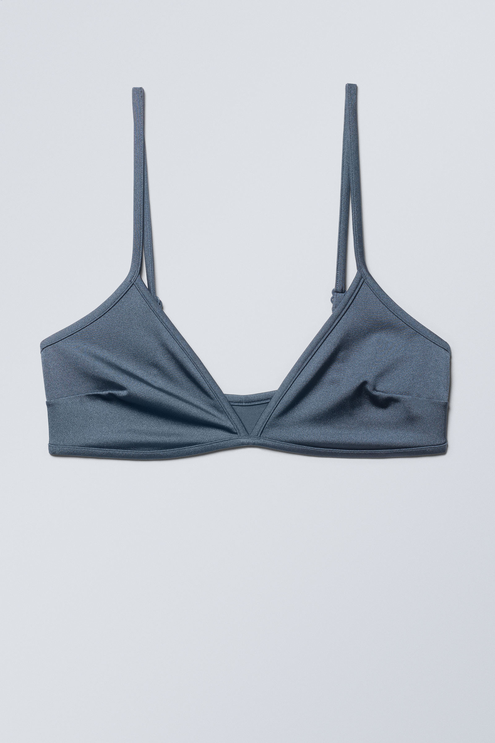 minimal pullover bikini top Blue Shimmer Weekday WW