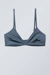 Blue Shimmer - Minimal Pullover Bikini Top - 0