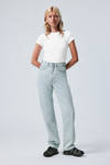 Opulent Blue - Light Blue - Rowe Super High Waisted Regular Straight Leg Jeans - 0