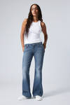 Mine Blue - Medium Blue - Nova Low Rise Slim Bootcut Leg Jeans - 0