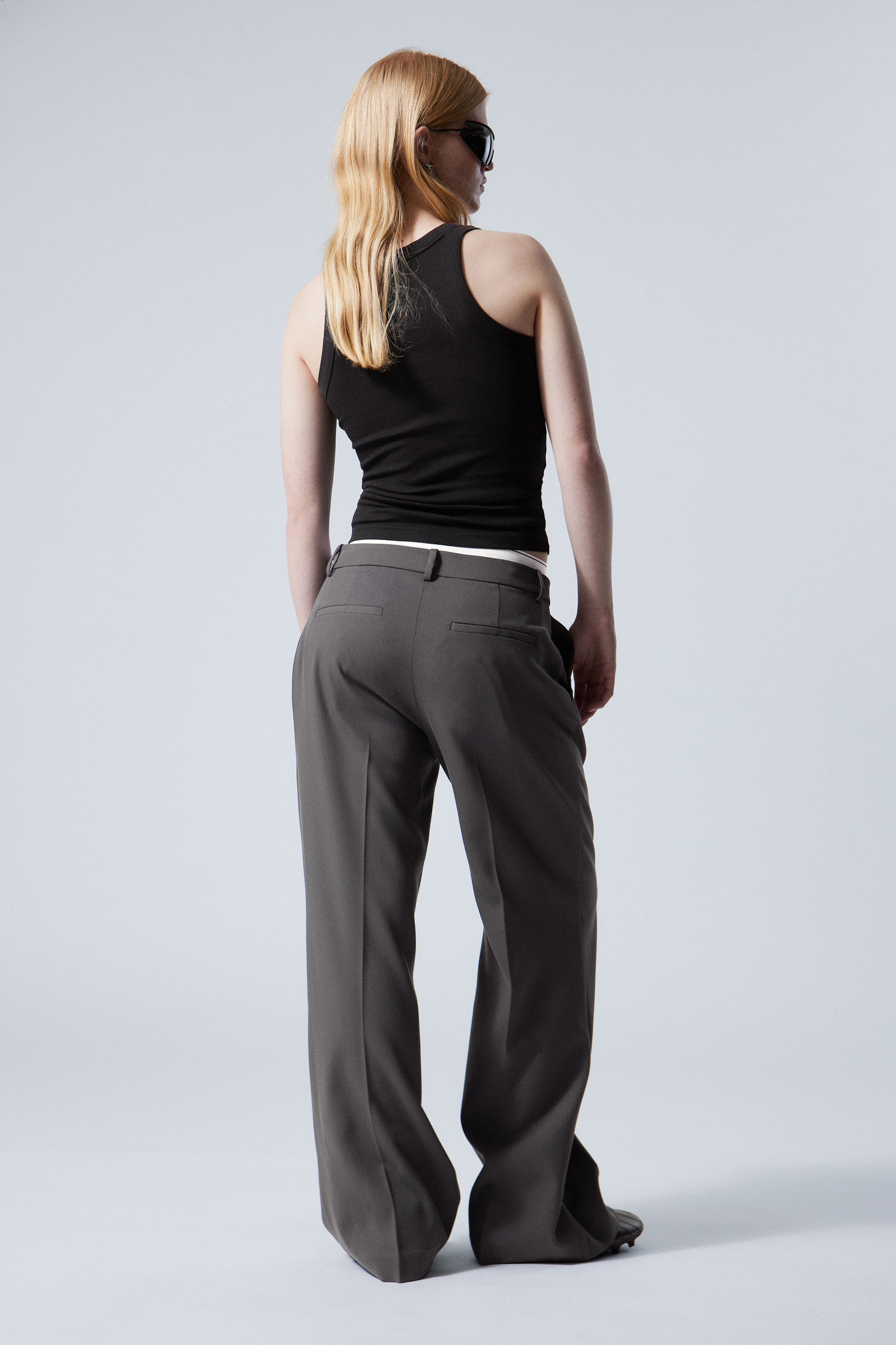 #4C4D50 - Relaxed Fit Suiting Trousers - 2