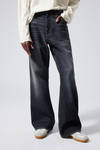 Ash Black - Black - Time Loose Bootcut Leg Jeans - 1