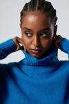 Bright Blue - Wool Turtleneck Sweater - 1