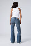 Mine Blue - Medium Blue - Nova Low Rise Slim Bootcut Leg Jeans - 3