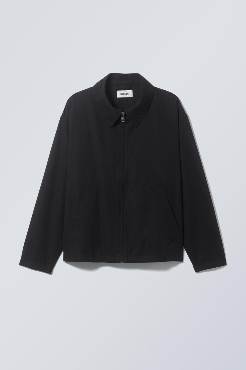 martin linen jacket - Black | Weekday EU