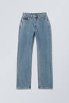 90s Blue - Medium Blue - Resolute Curve High Waisted Regular Straight Jeans - 0