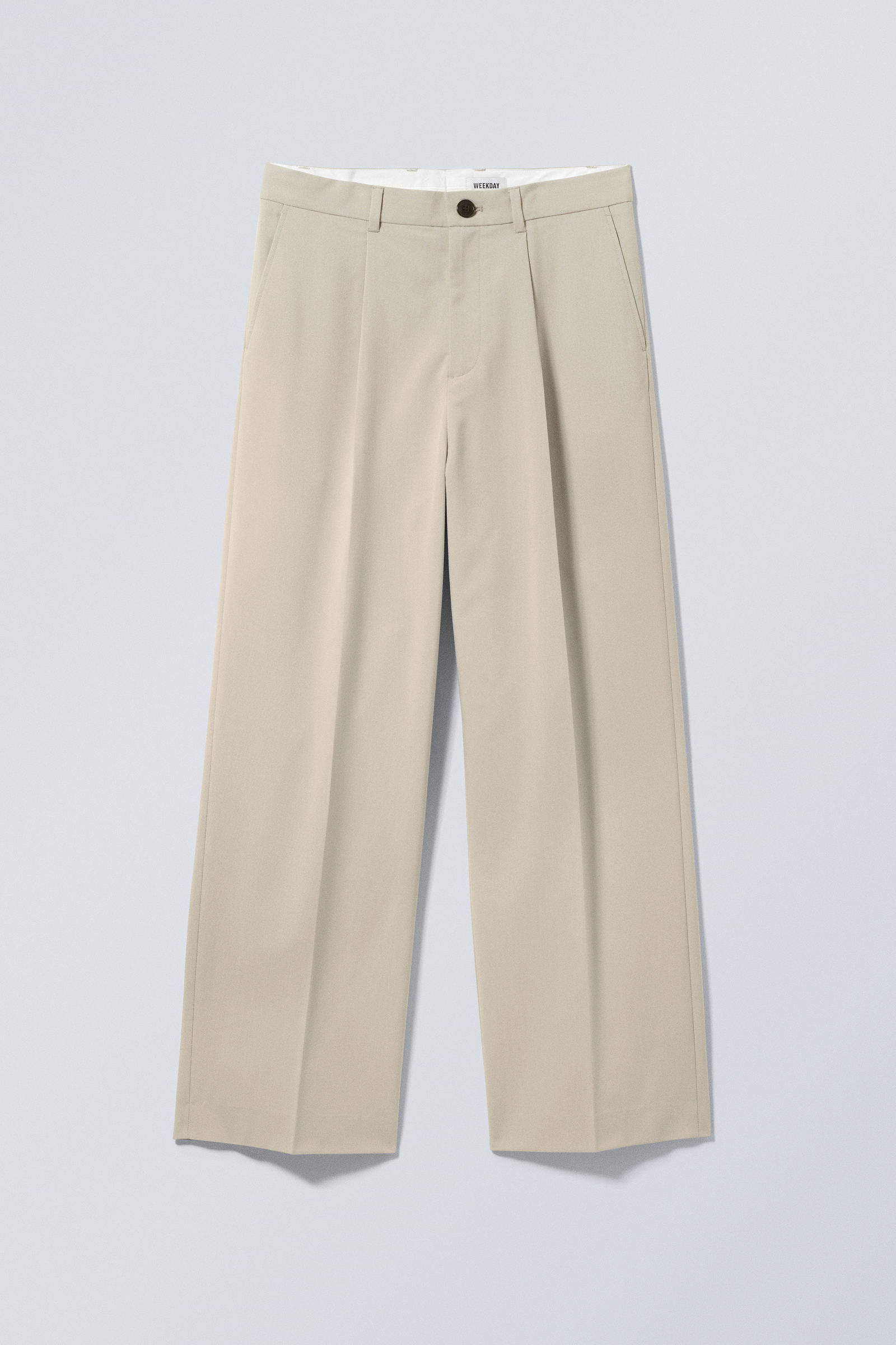 #F5F5DC - Uno Loose Suit Trousers - 1