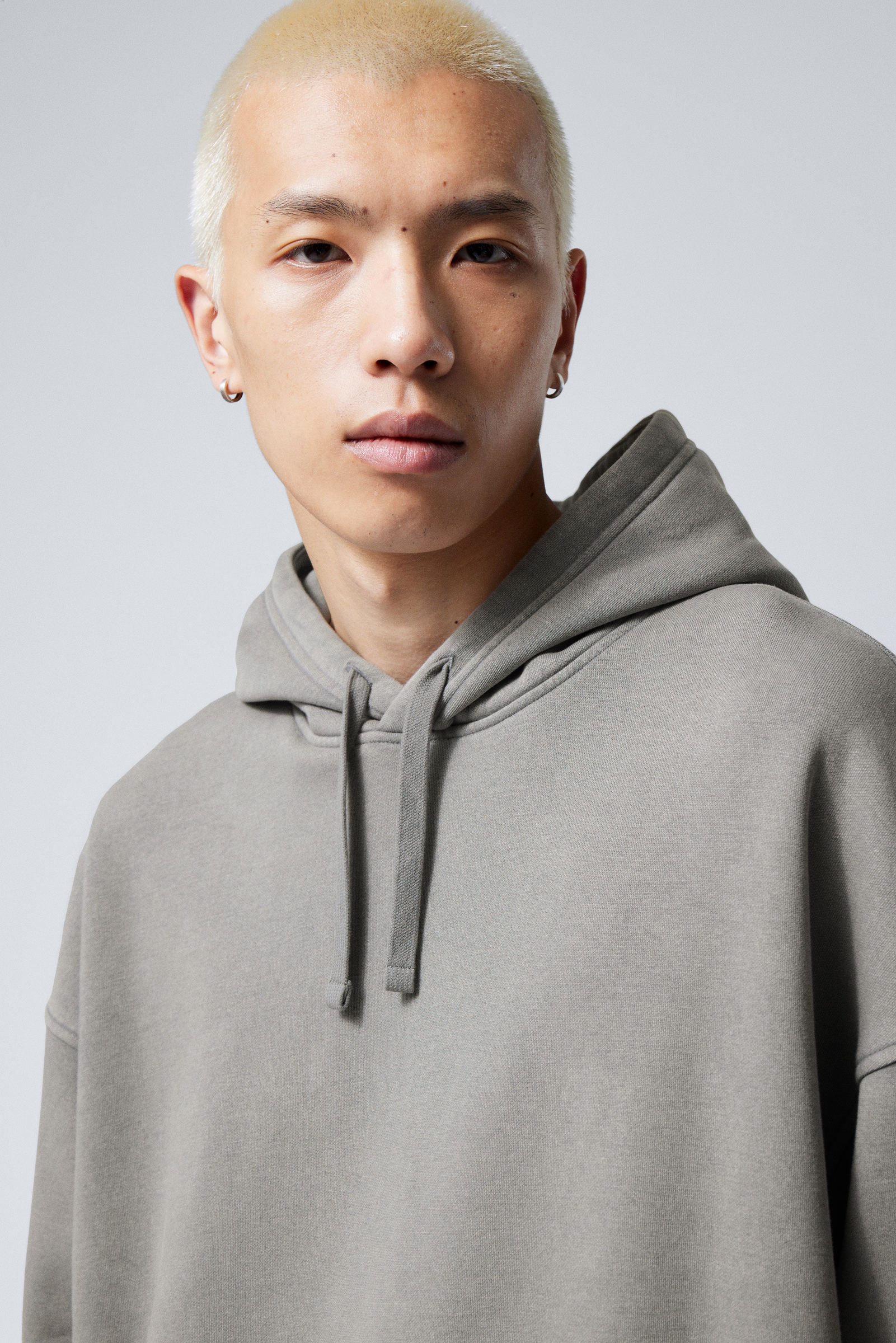 Washed Dusty Grey - Boxy Heavyweight Hoodie - 1