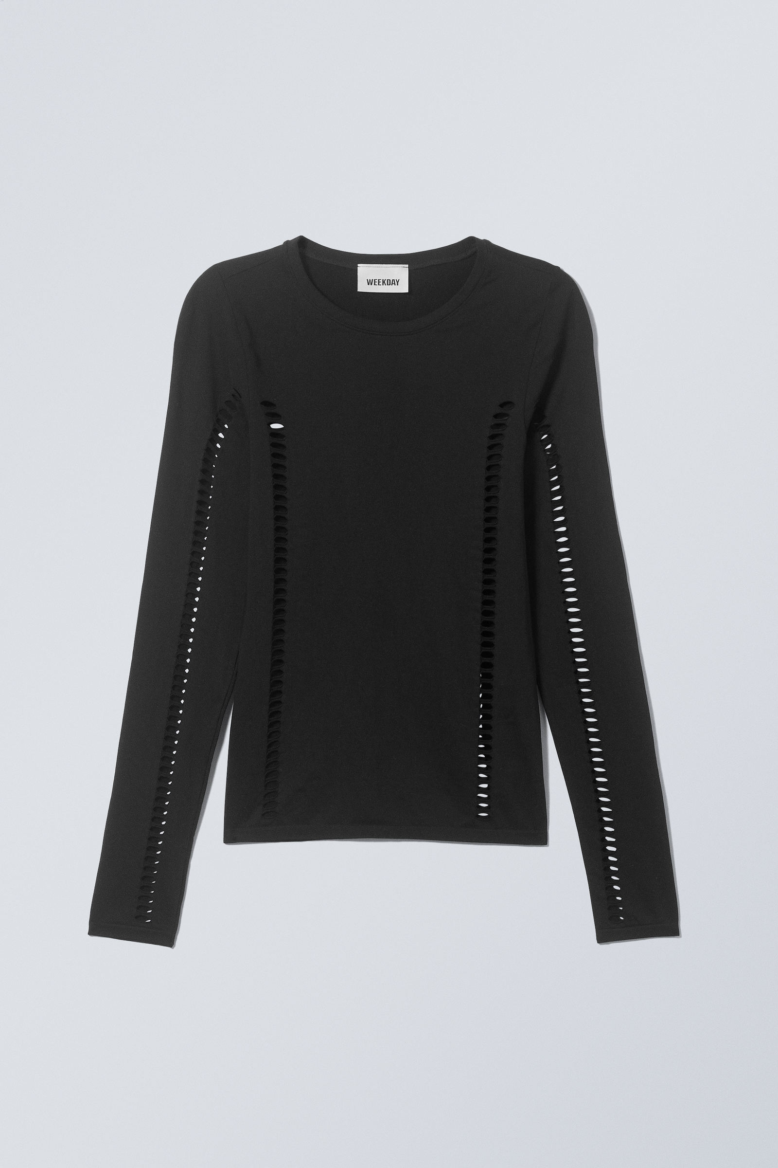 rachel cut out long sleeve - Black