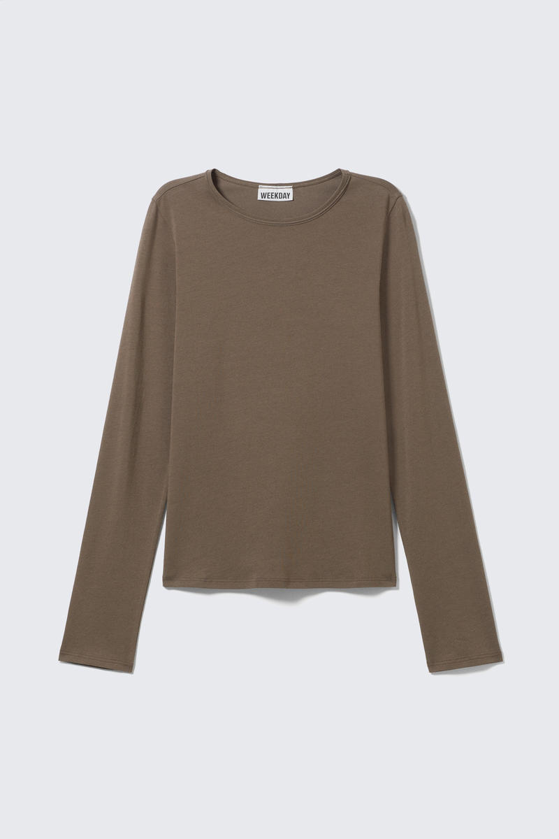 Weekday Soft Long-sleeved Cotton Jersey Top