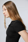 Black - Tight Fitted T-shirt - 2