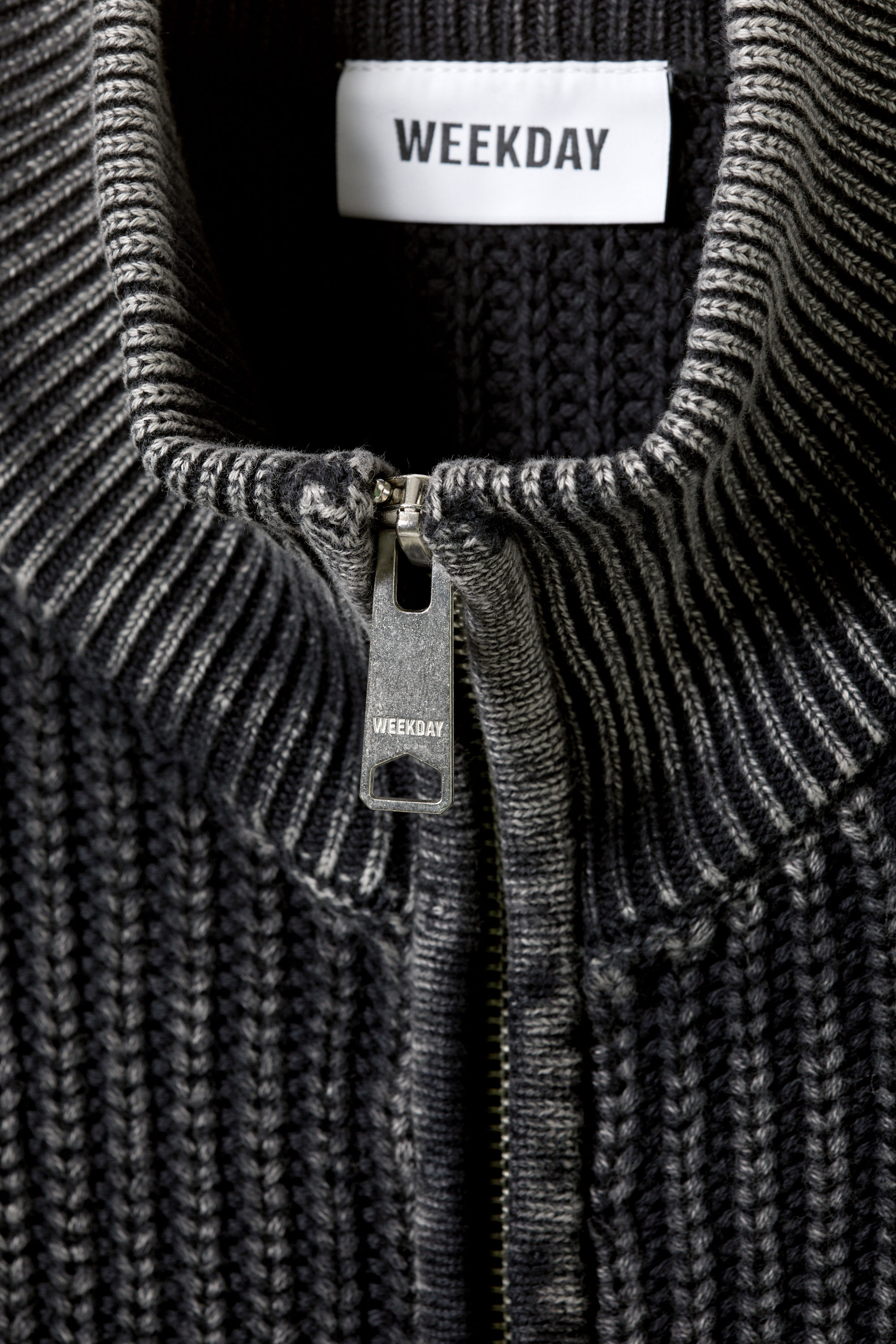 mattias regular cardigan Washed Black Weekday NO