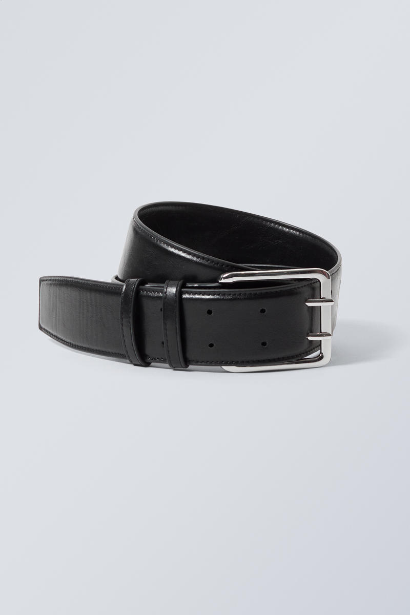 Double Prong Faux Leather Belt