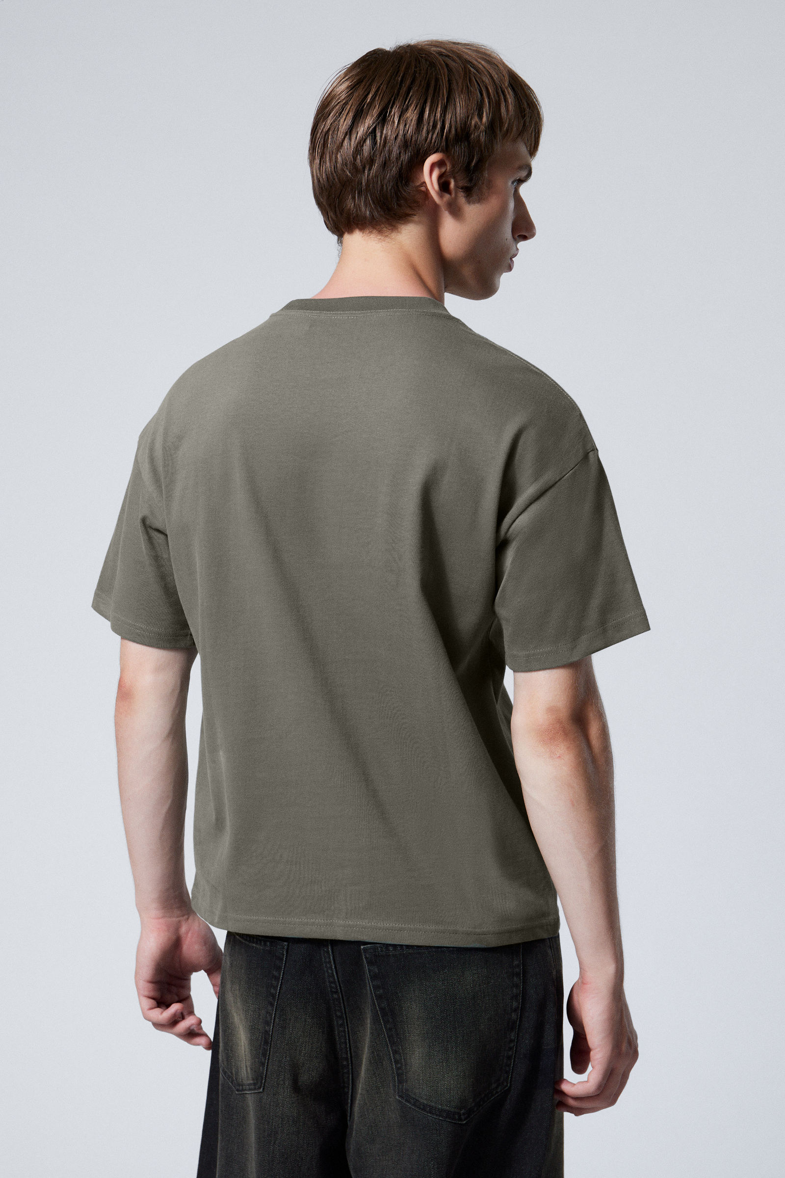 Dark Dusty Khaki - Great Boxy Heavyweight T-Shirt - 2