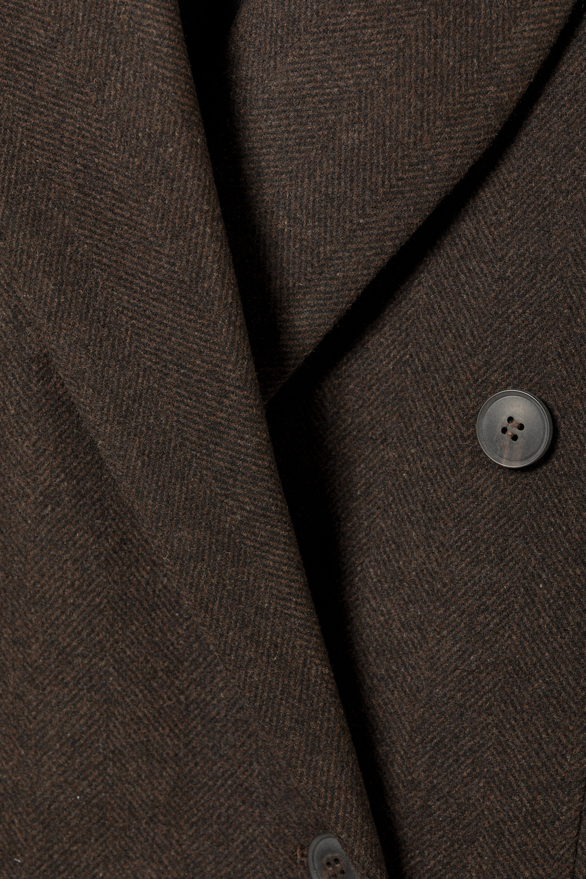 oversized double-breasted wool-blend coat - Dark Brown