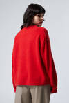 Red - Relaxed Knitted Sweater - 3