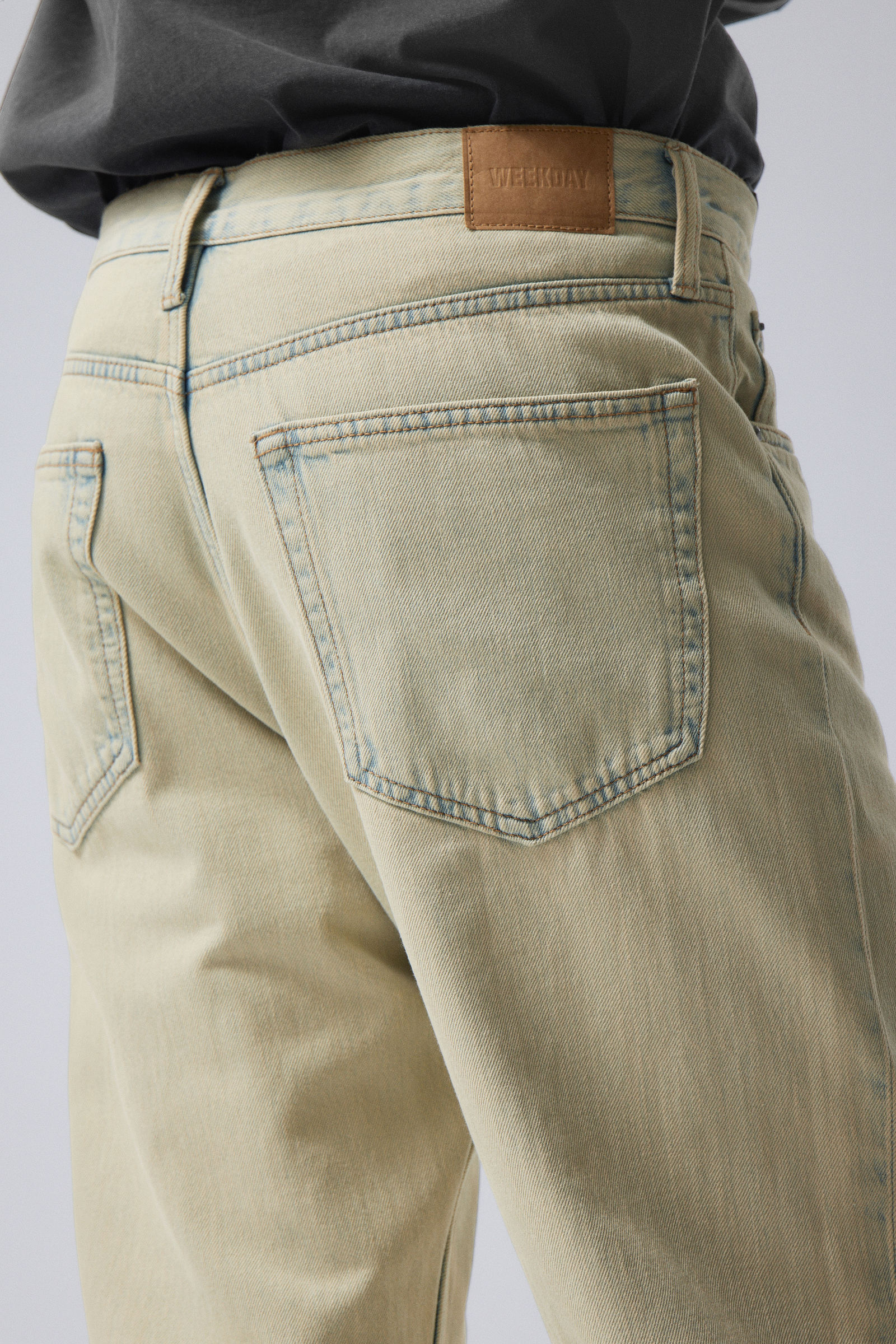 #D2CDB1 - Time Bleached Bootcut Jeans - 2