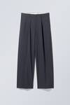 Navy blue - Uno Loose Suit Trousers - 0