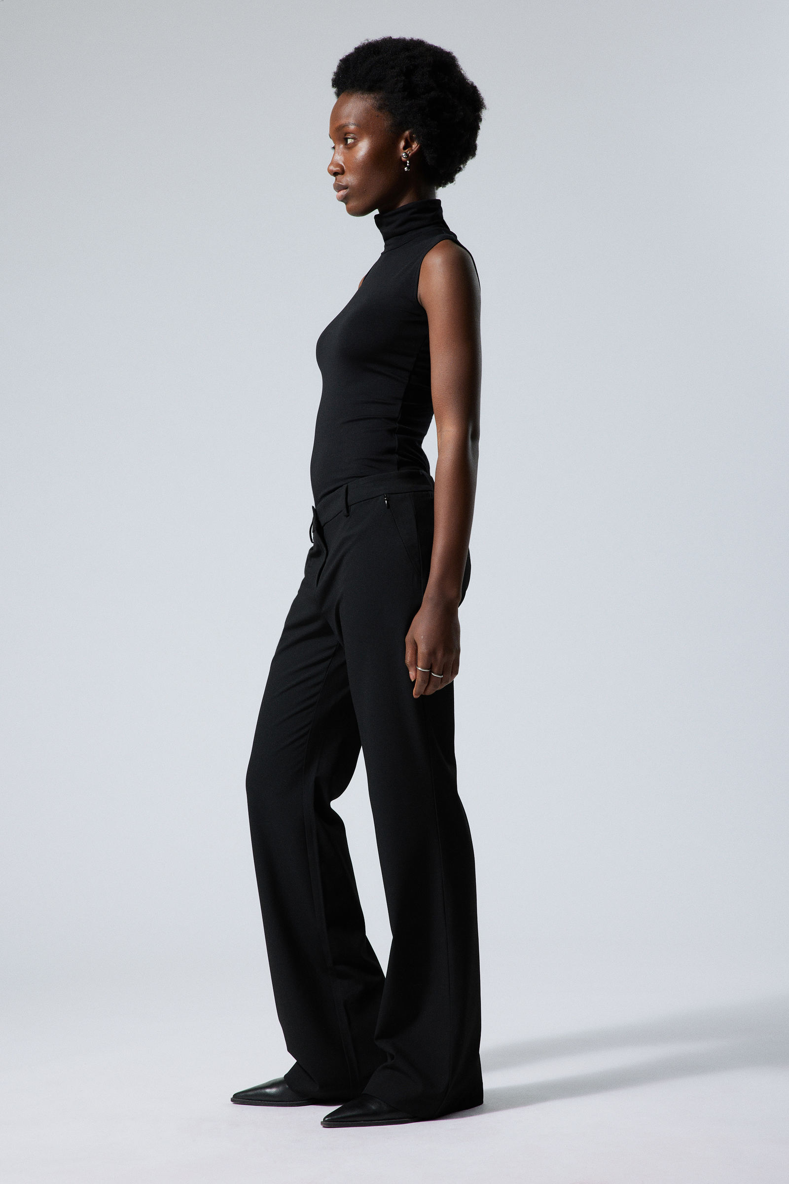 Black - Kate Flared Suiting Trousers - 2