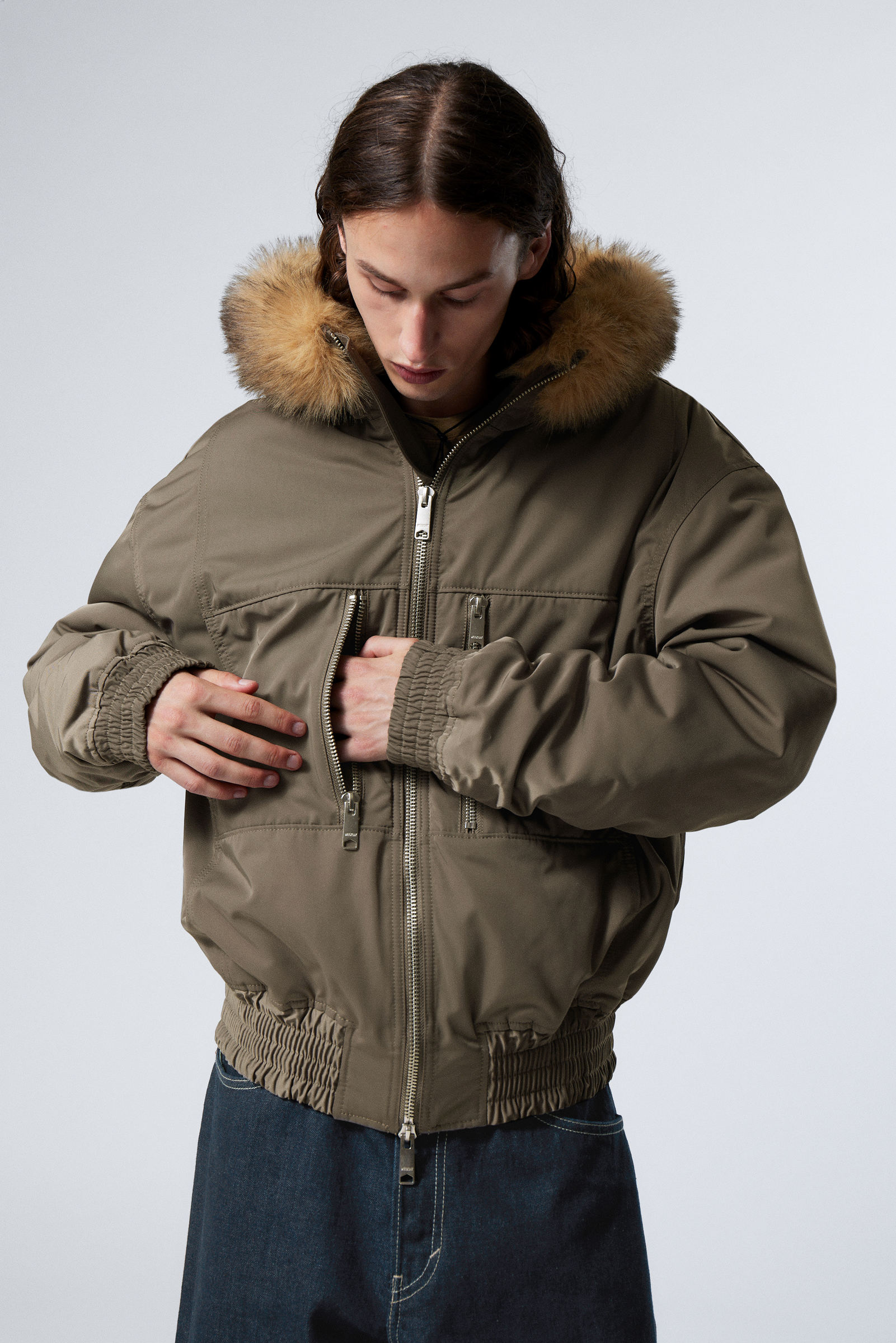 Bomber coat with hood hotsell