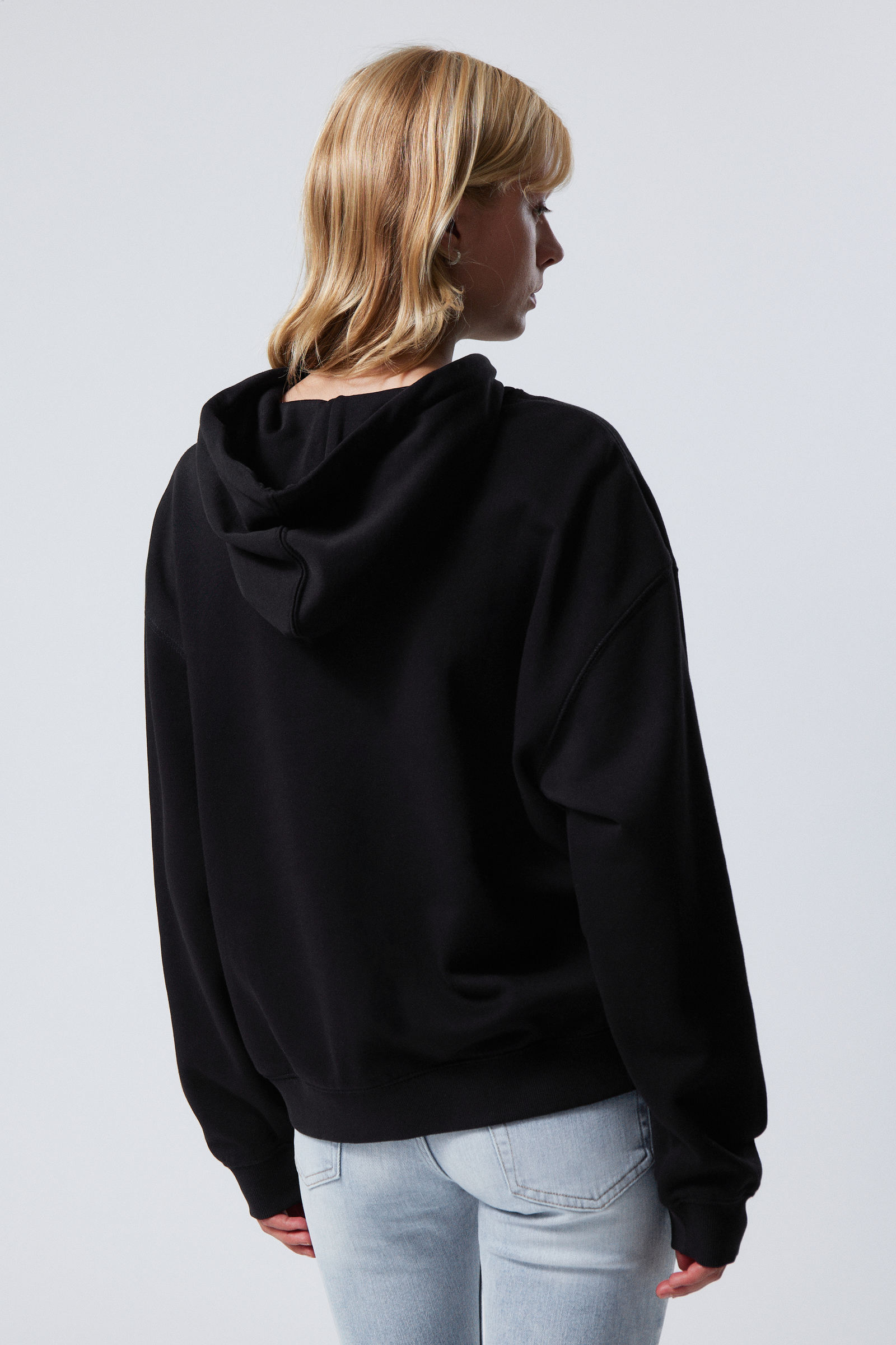 essence standard hoodie - Black Dark | Weekday EU