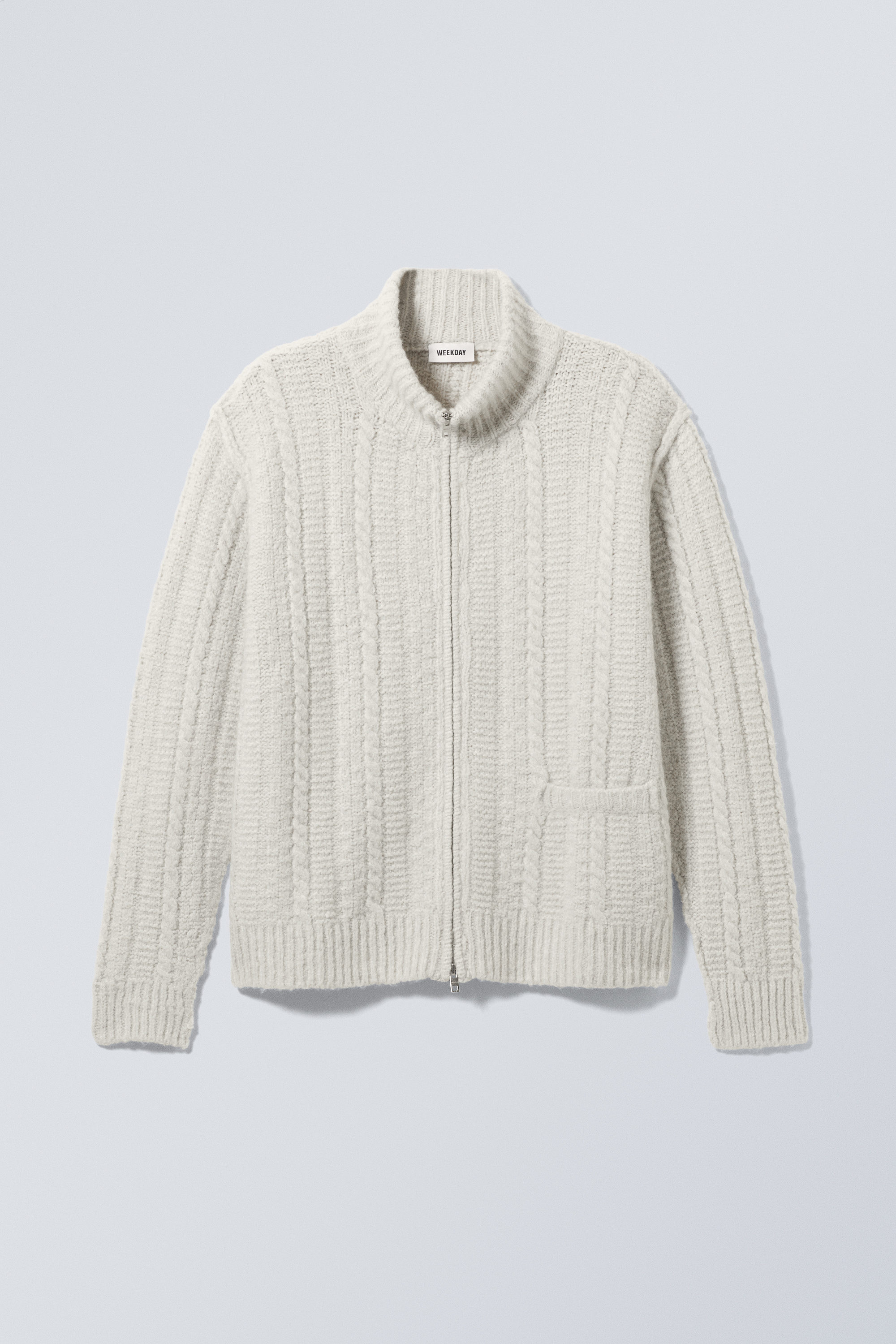 mattias wool blend knit cardigan - Ecru | Weekday EU