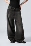 Deep Night - Black - Astro Loose Baggy Leg Jeans - 2