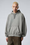 Washed Dusty Grey - Boxy Heavyweight Hoodie - 0