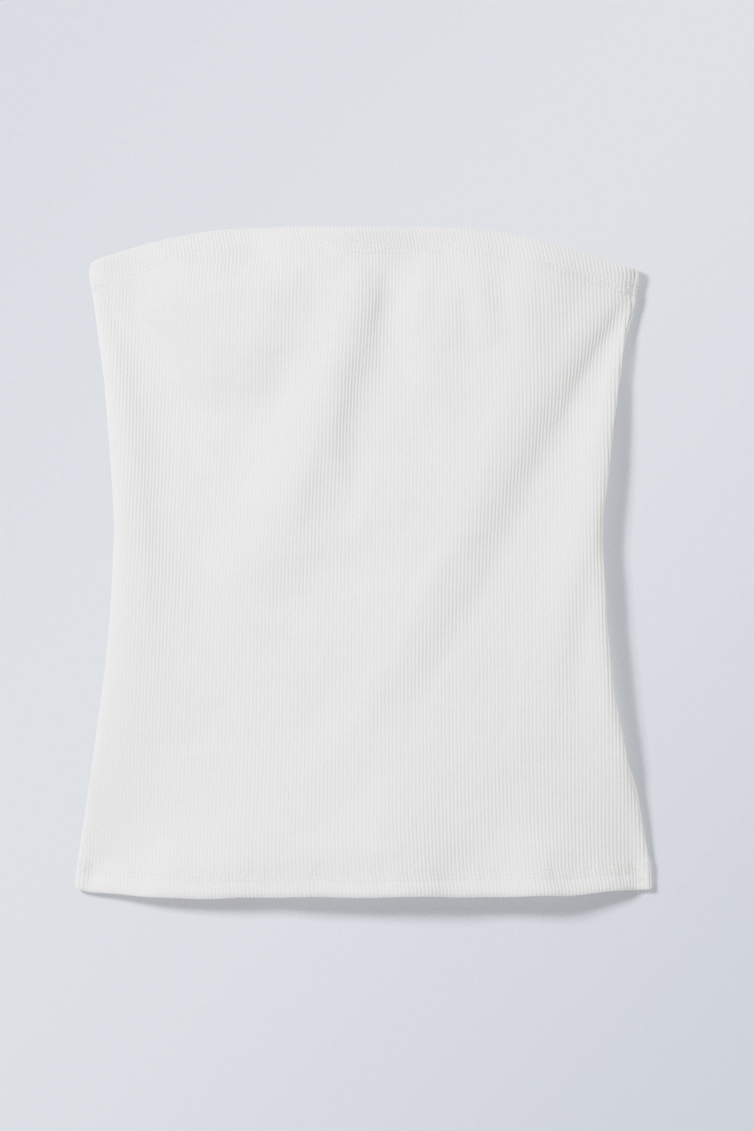 #FFFFFF - Tania Rib Tube Top - 1