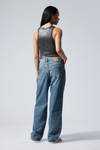 Seventeen Blue - Medium Blue - Rail Mid Rise Loose Wide Leg Jeans - 2