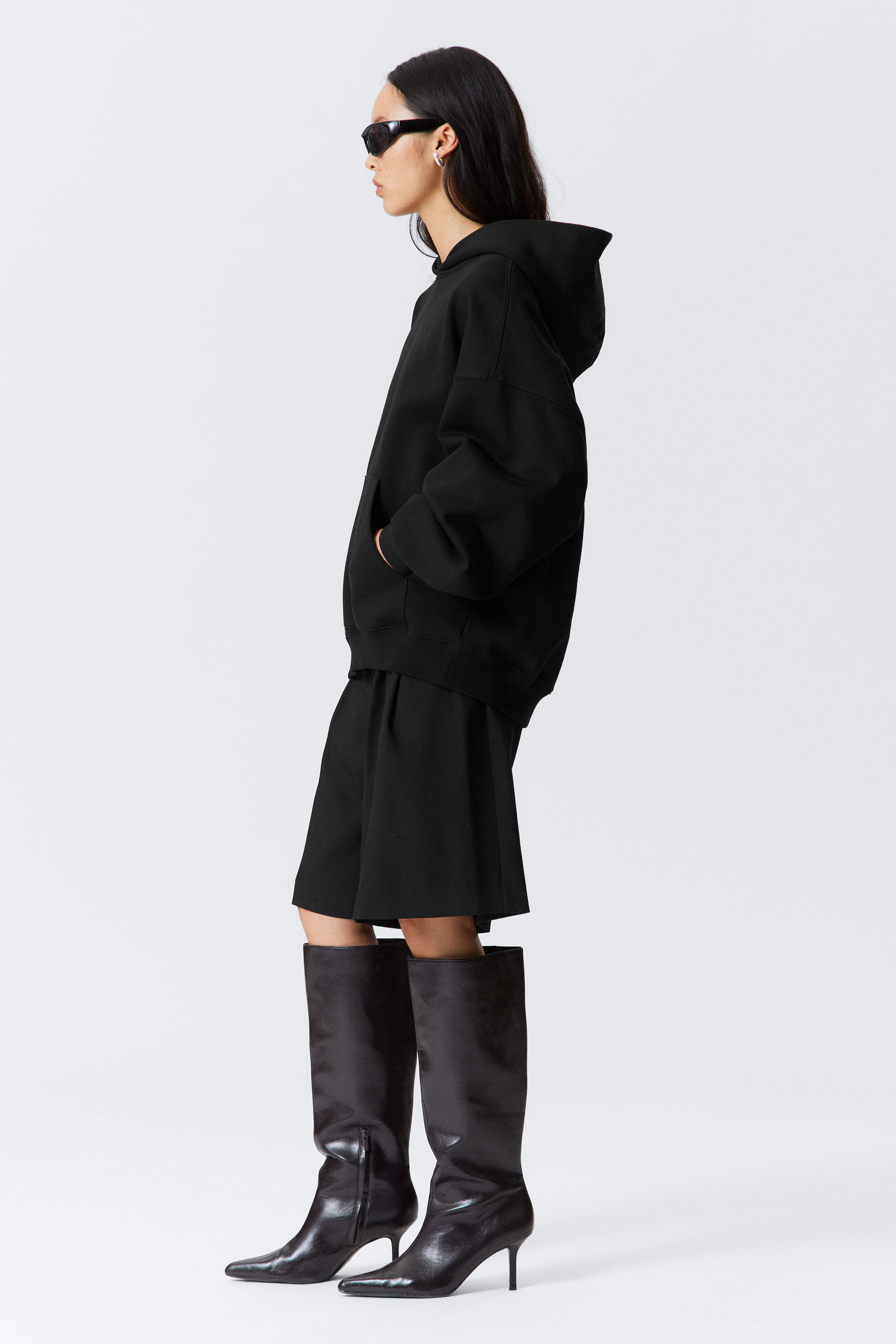 oversized heavyweight hoodie - Black | Weekday WW