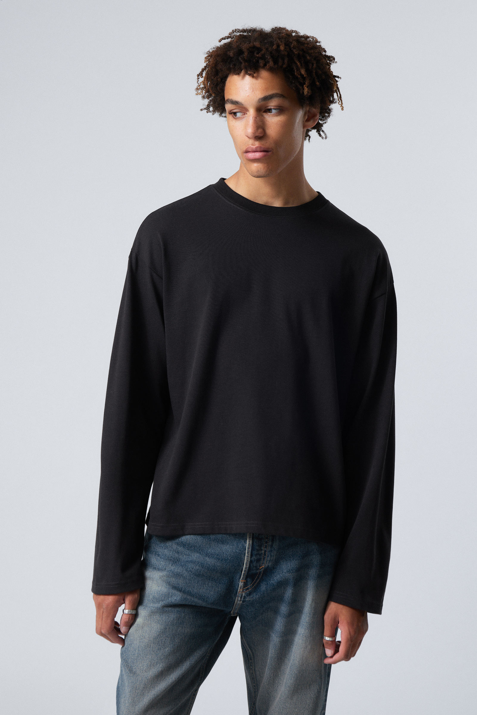 Black - Great Boxy Long Sleeve T-shirt - 0