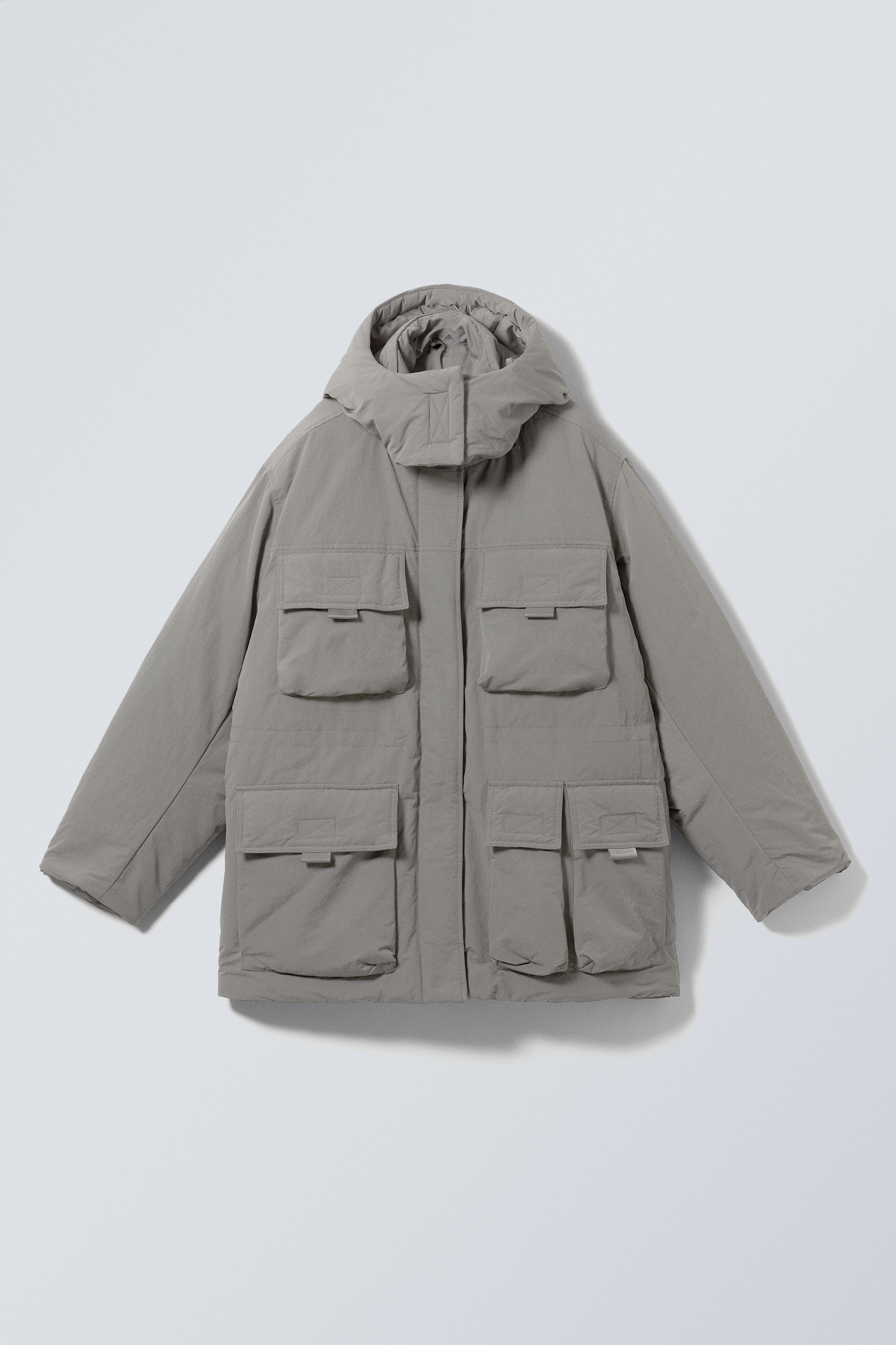 attila padded parka Dusty Khaki Weekday WW
