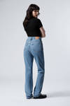 90s Blue - Medium Blue - Rowe Super High Waisted Regular Straight Leg Jeans - 3