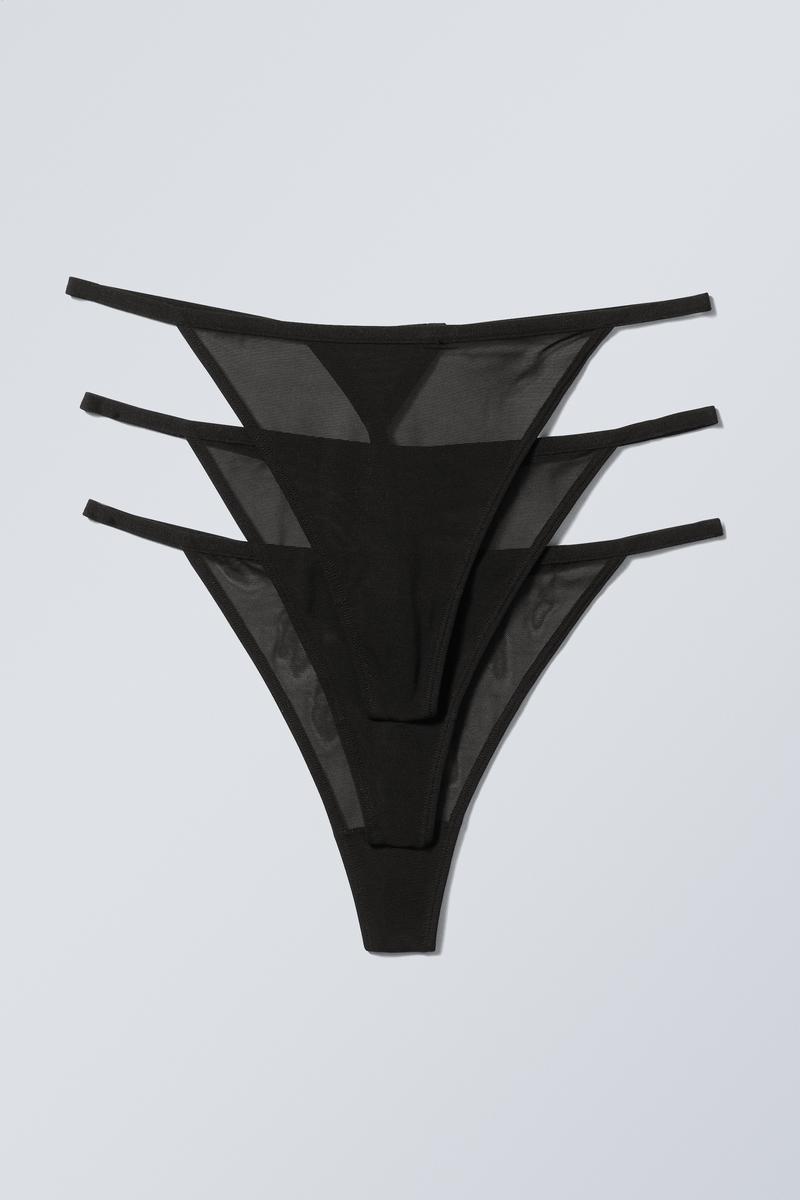 3-pack Bonnie Tanga Mesh Thong