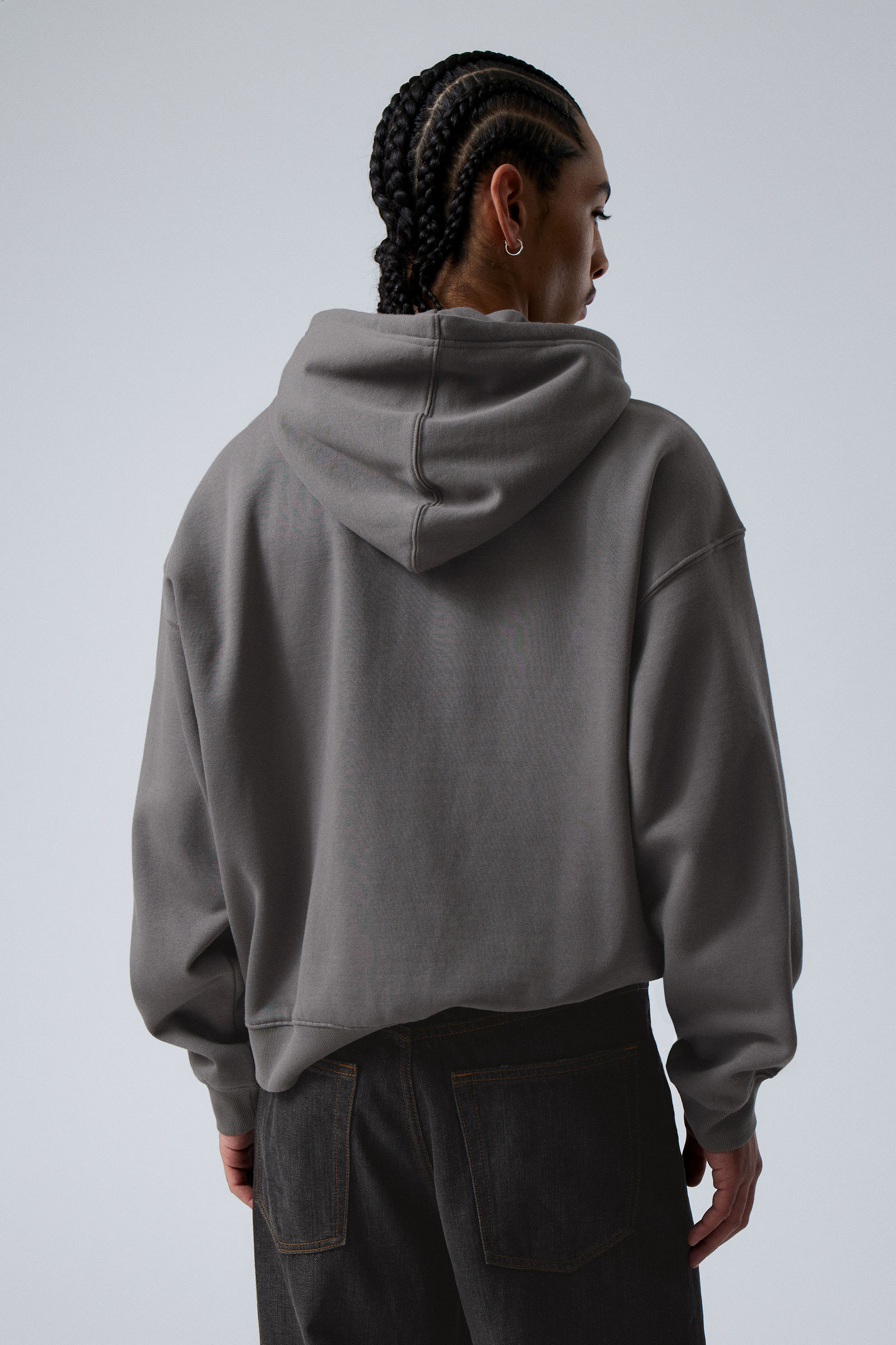 #3A3A3D - Boxy Midweight Zip Hoodie - 2