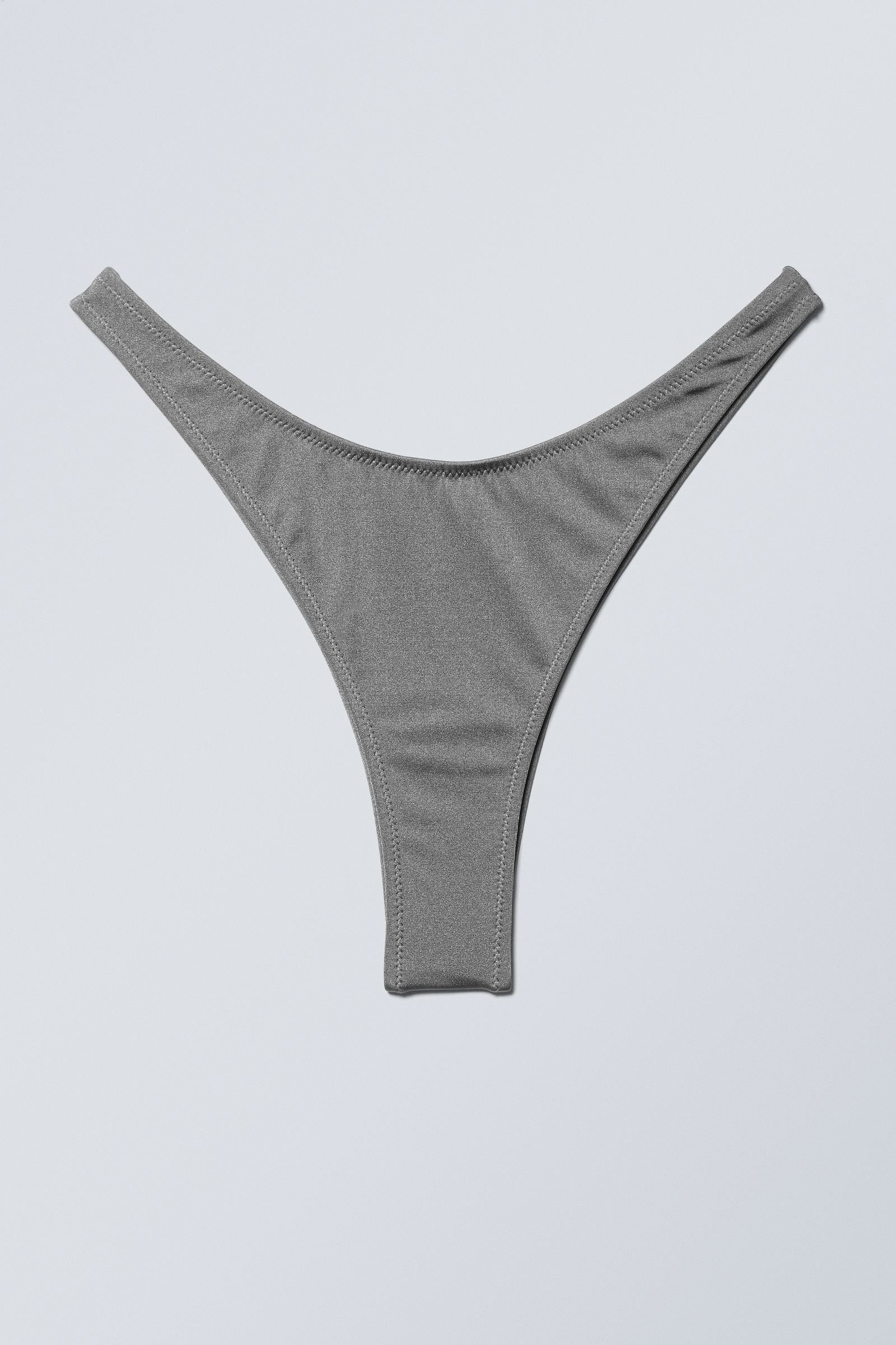 Grey Shimmer - Brazilian Mini Bikini Bottom - 0