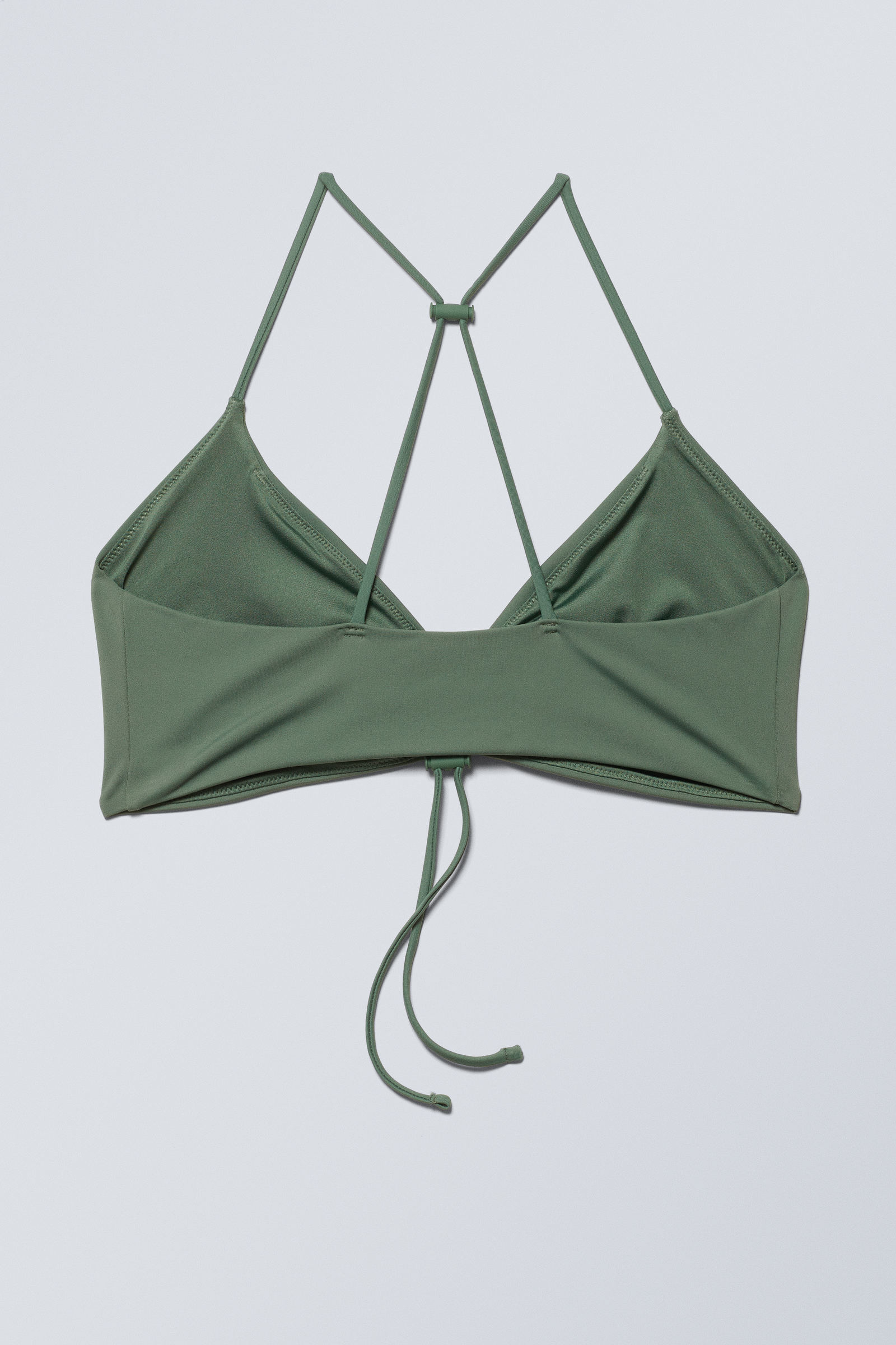 Sage Green - Gathered Bikini Top - 1