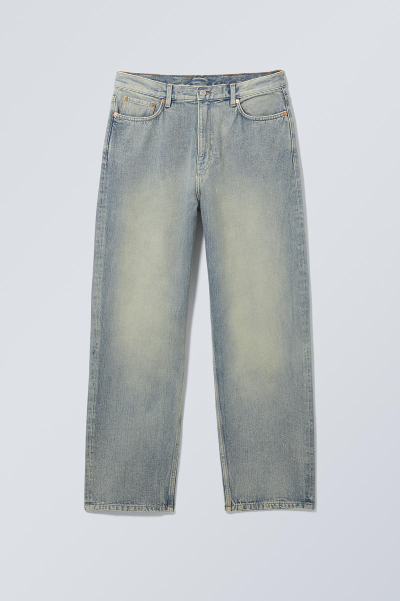 galaxy loose straight jeans - Stained Blue | Weekday GB