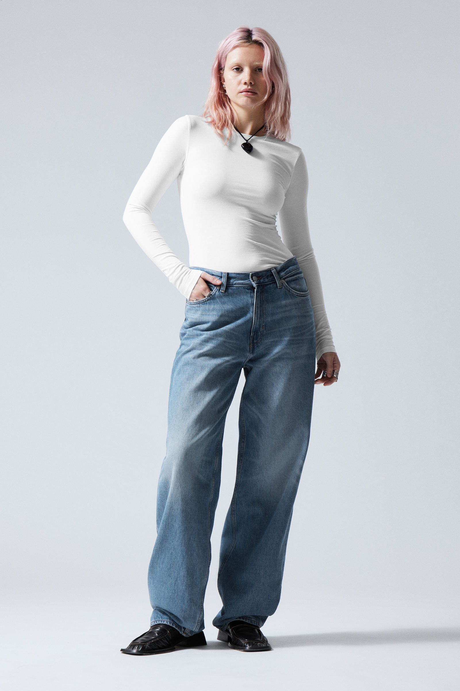 #79829D - Rail Mid Loose Straight Jeans - 1