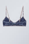 Bleach Washed Blue - Miley Washed Cotton Bra - 1
