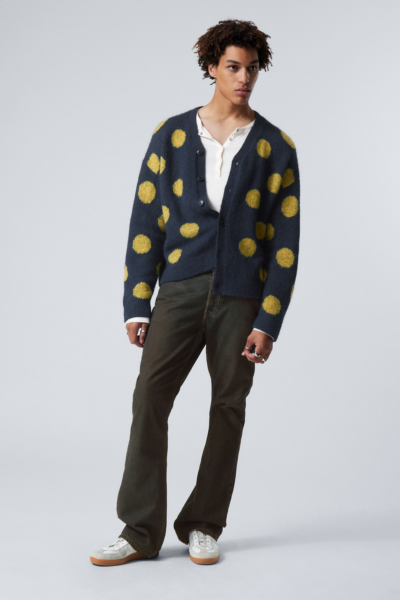 Dark yellow cardigan hotsell