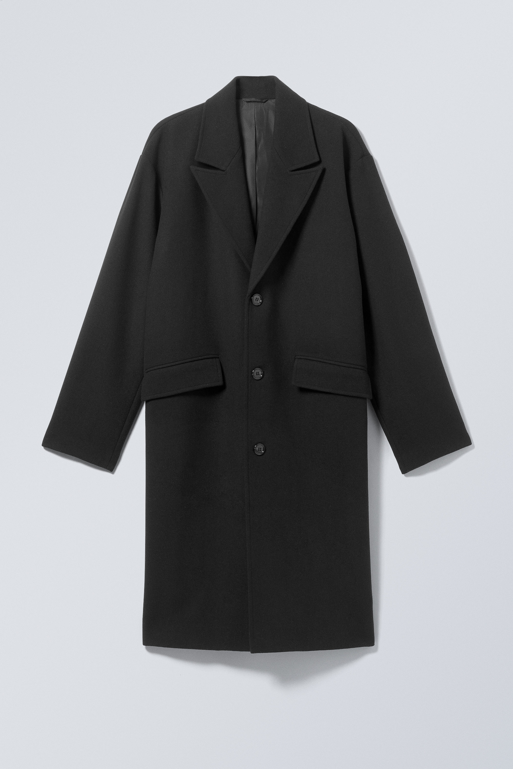 single breasted wool-blend coat - Black | Weekday GB single breasted wool-blend coat - Black | Weekday GB